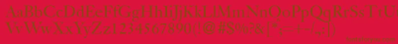 JanadbNormal Font – Brown Fonts on Red Background