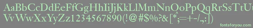 JanadbNormal Font – Green Fonts on Gray Background