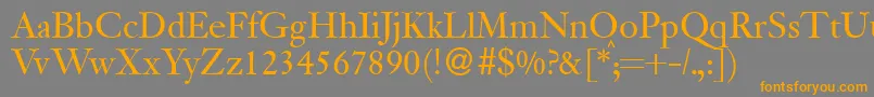 JanadbNormal Font – Orange Fonts on Gray Background