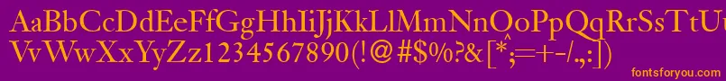 JanadbNormal Font – Orange Fonts on Purple Background