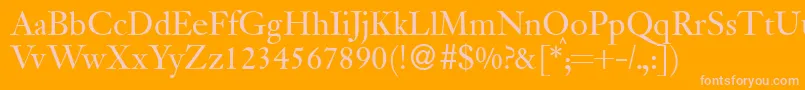 JanadbNormal Font – Pink Fonts on Orange Background