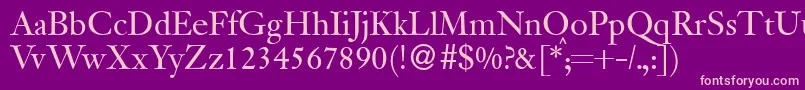 JanadbNormal Font – Pink Fonts on Purple Background
