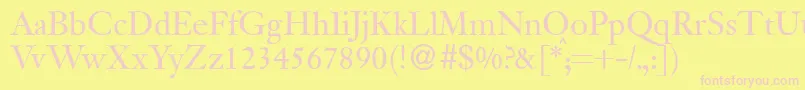 JanadbNormal Font – Pink Fonts on Yellow Background