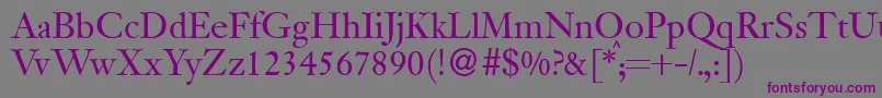 JanadbNormal Font – Purple Fonts on Gray Background