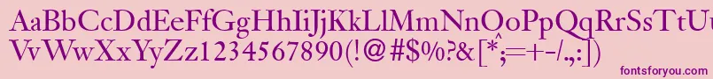 JanadbNormal Font – Purple Fonts on Pink Background