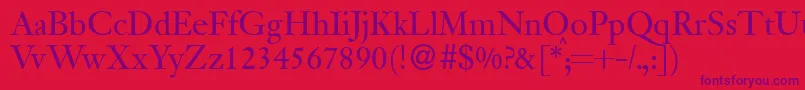 JanadbNormal Font – Purple Fonts on Red Background
