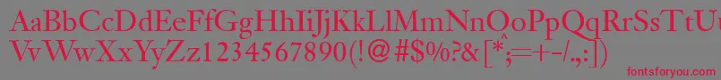 JanadbNormal Font – Red Fonts on Gray Background