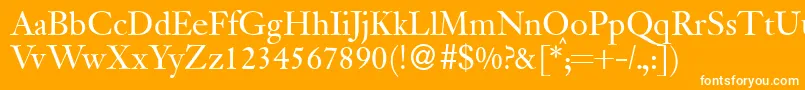 JanadbNormal Font – White Fonts on Orange Background