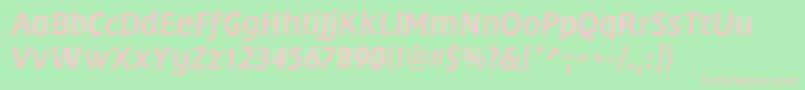 FrascatiItalic Font – Pink Fonts on Green Background