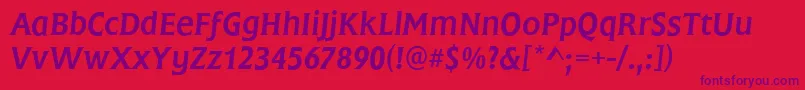 FrascatiItalic Font – Purple Fonts on Red Background