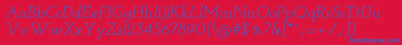 JosefinSlabItalic Font – Blue Fonts on Red Background