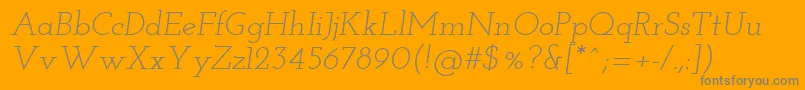 JosefinSlabItalic Font – Gray Fonts on Orange Background