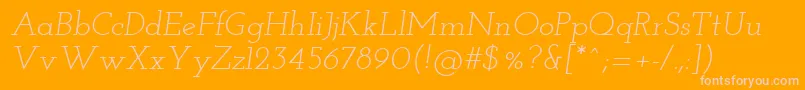 JosefinSlabItalic Font – Pink Fonts on Orange Background