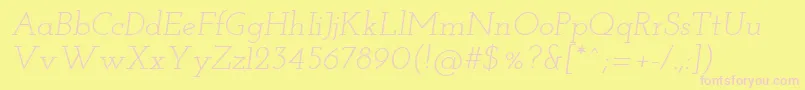 JosefinSlabItalic Font – Pink Fonts on Yellow Background