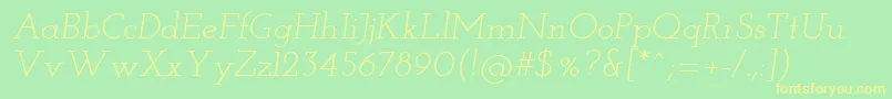 JosefinSlabItalic Font – Yellow Fonts on Green Background