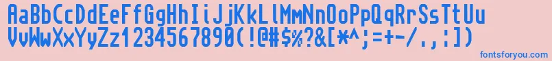 Topaznew Font – Blue Fonts on Pink Background