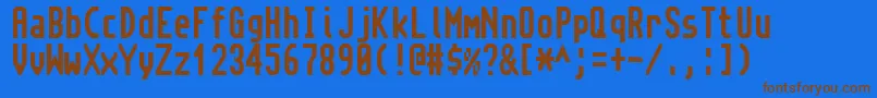 Topaznew Font – Brown Fonts on Blue Background