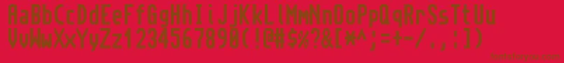 Topaznew Font – Brown Fonts on Red Background