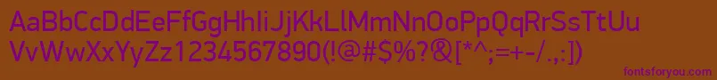 Шрифт PfdindisplayproRegular – фиолетовые шрифты на коричневом фоне