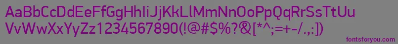 Шрифт PfdindisplayproRegular – фиолетовые шрифты на сером фоне