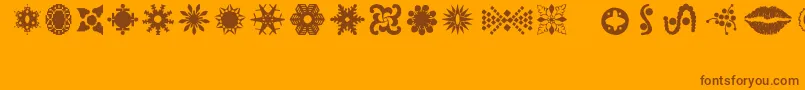 Moes Font – Brown Fonts on Orange Background