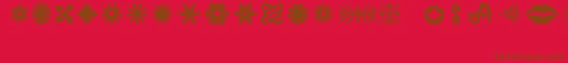 フォントMoes – 赤い背景に茶色の文字
