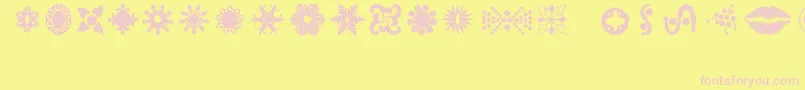 Moes Font – Pink Fonts on Yellow Background