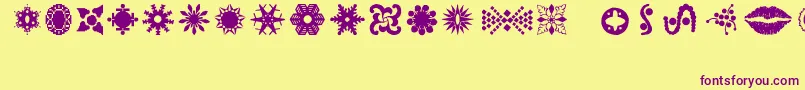 Moes Font – Purple Fonts on Yellow Background