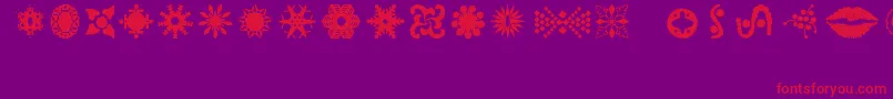 Moes Font – Red Fonts on Purple Background
