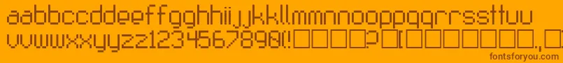 Fruits1 Font – Brown Fonts on Orange Background