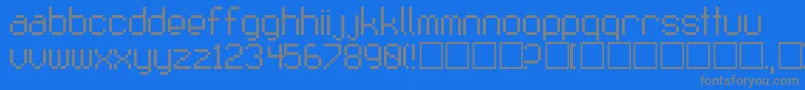 Fruits1 Font – Gray Fonts on Blue Background