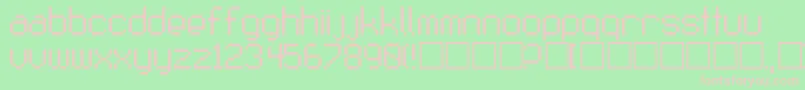 Fruits1 Font – Pink Fonts on Green Background