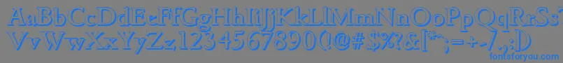 GouditashadowMediumRegular Font – Blue Fonts on Gray Background