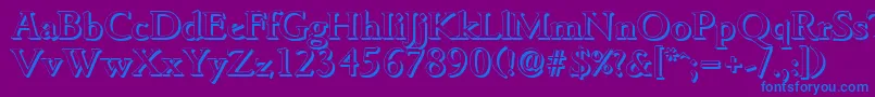 GouditashadowMediumRegular Font – Blue Fonts on Purple Background