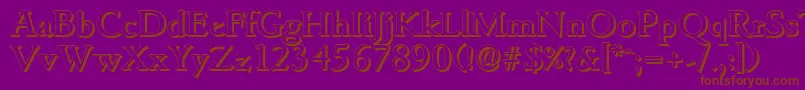 GouditashadowMediumRegular Font – Brown Fonts on Purple Background