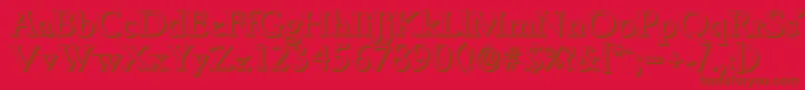 GouditashadowMediumRegular Font – Brown Fonts on Red Background