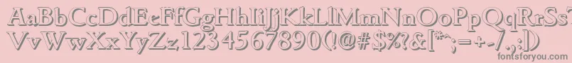 GouditashadowMediumRegular Font – Gray Fonts on Pink Background