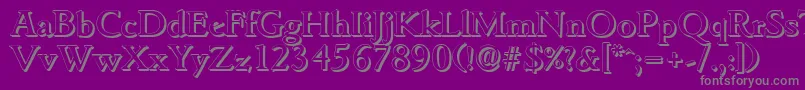 GouditashadowMediumRegular Font – Gray Fonts on Purple Background