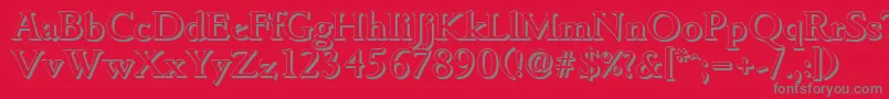 GouditashadowMediumRegular Font – Gray Fonts on Red Background