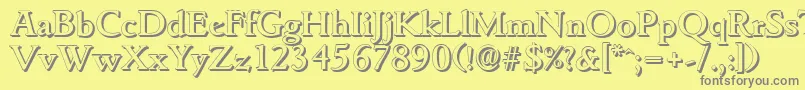 GouditashadowMediumRegular Font – Gray Fonts on Yellow Background