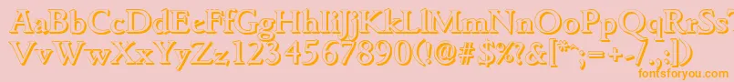 GouditashadowMediumRegular Font – Orange Fonts on Pink Background