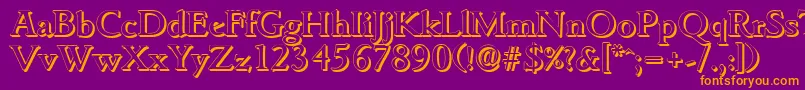 GouditashadowMediumRegular Font – Orange Fonts on Purple Background