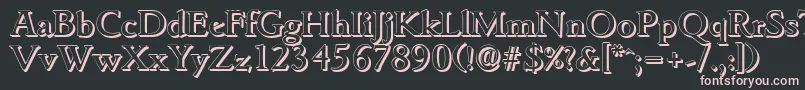 GouditashadowMediumRegular Font – Pink Fonts on Black Background