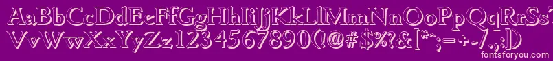 GouditashadowMediumRegular Font – Pink Fonts on Purple Background