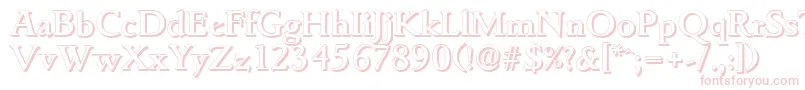 GouditashadowMediumRegular Font – Pink Fonts on White Background