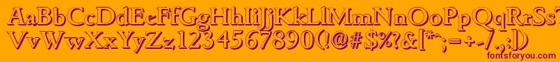 GouditashadowMediumRegular Font – Purple Fonts on Orange Background