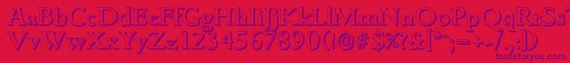 GouditashadowMediumRegular Font – Purple Fonts on Red Background