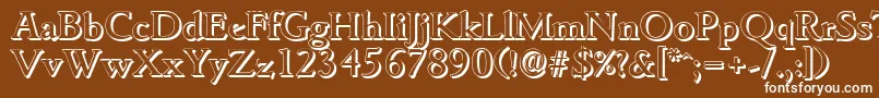 GouditashadowMediumRegular Font – White Fonts on Brown Background