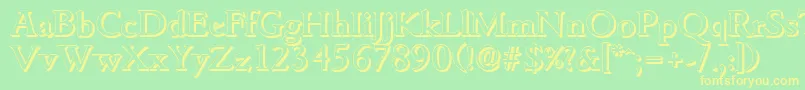 GouditashadowMediumRegular Font – Yellow Fonts on Green Background