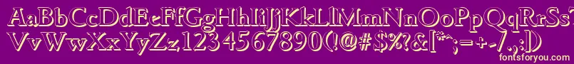More about GouditashadowMediumRegular Font GouditashadowMediumRegular Font – Yellow Fonts on Purple Background